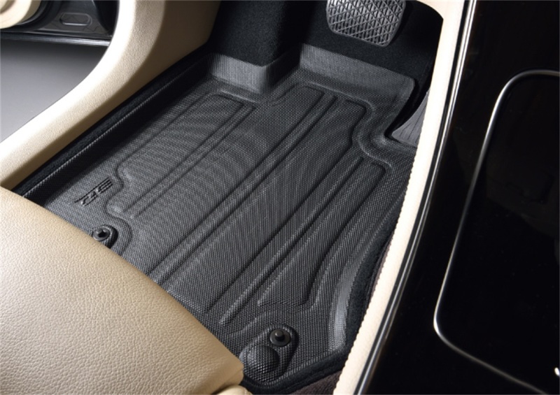 Tesla Model X Floor Mat - Front - 3D MAXpider - Elegant Hybrid - Black - `16-`21